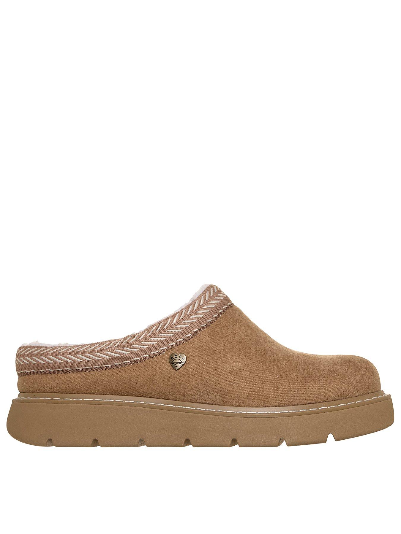 Image 1 of 6 of Skechers Keepsakes Lite Cozy Fest Vegan Suede Slipper W/ Faux Shearling - Chestnut Microfiber