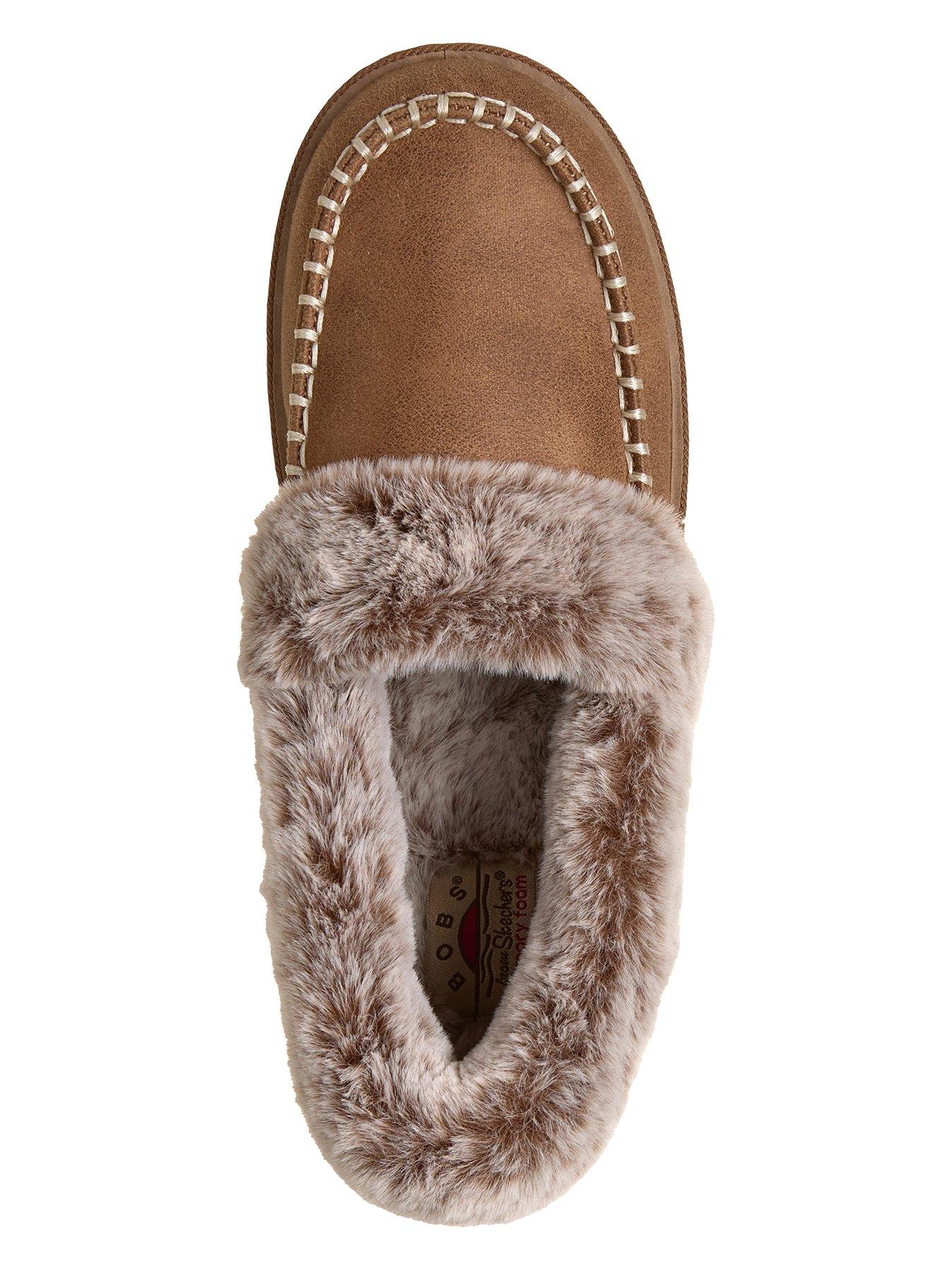 Image 3 of 6 of Skechers Cosy Kiss Slip-On Loafers - Brown