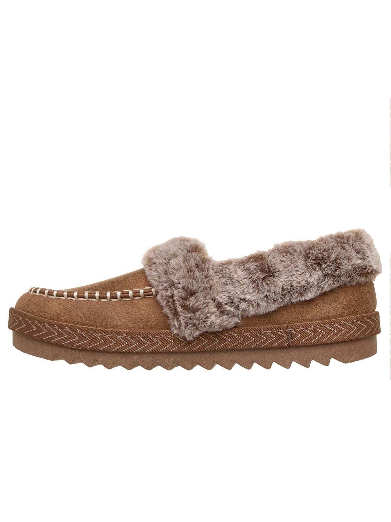 Image 6 of 6 of Skechers Cosy Kiss Slip-On Loafers - Brown