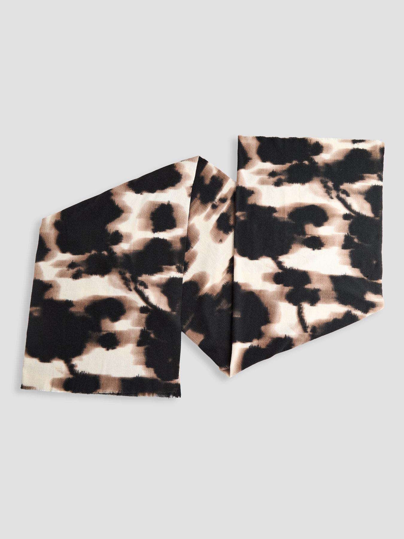 Image 2 of 5 of The Very Collection Womens Abstract Print Lightweight Fringed Scarf - Multi