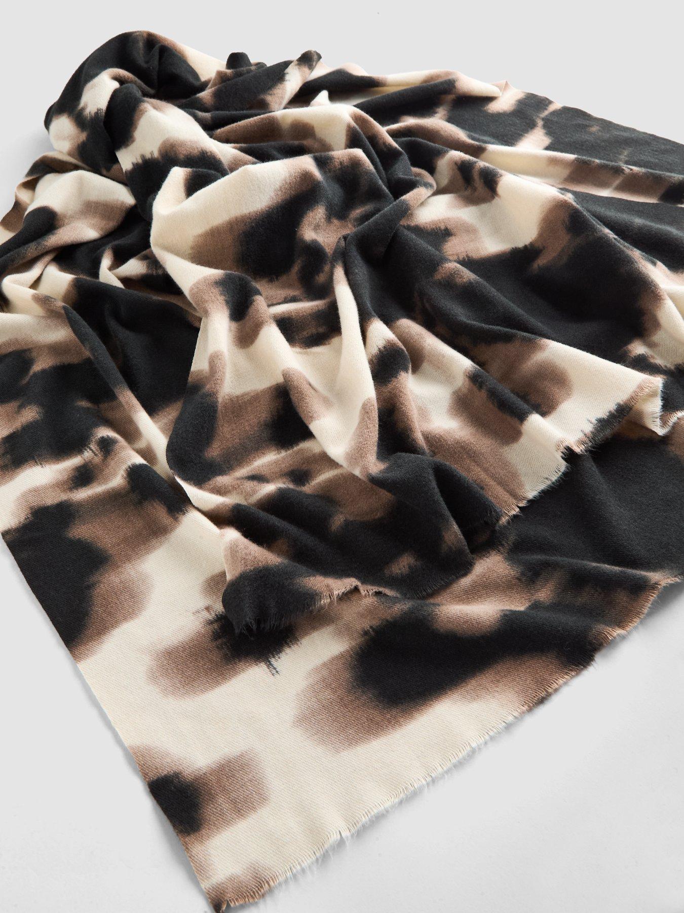 Image 3 of 5 of The Very Collection Womens Abstract Print Lightweight Fringed Scarf - Multi