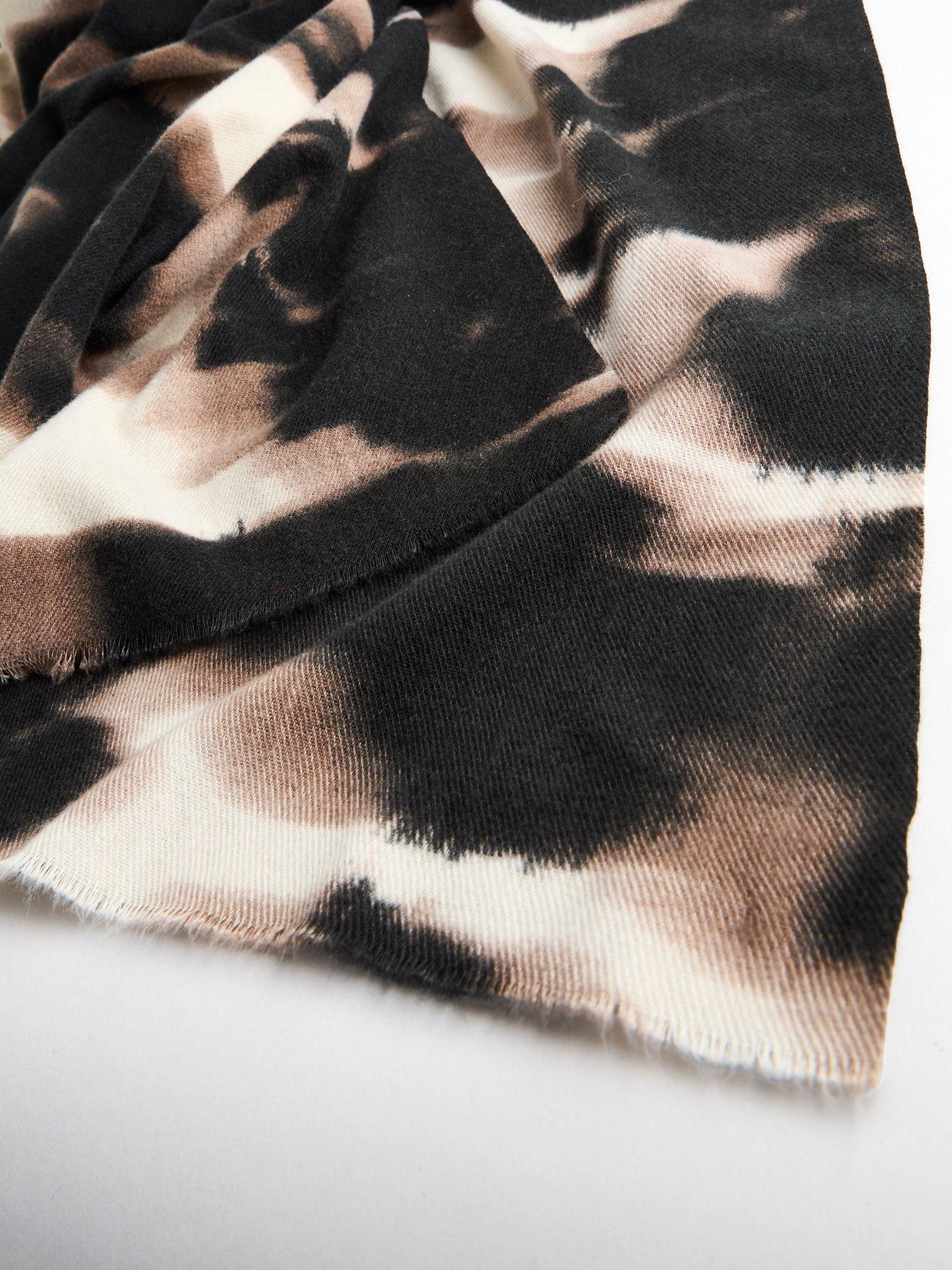 Image 5 of 5 of The Very Collection Womens Abstract Print Lightweight Fringed Scarf - Multi