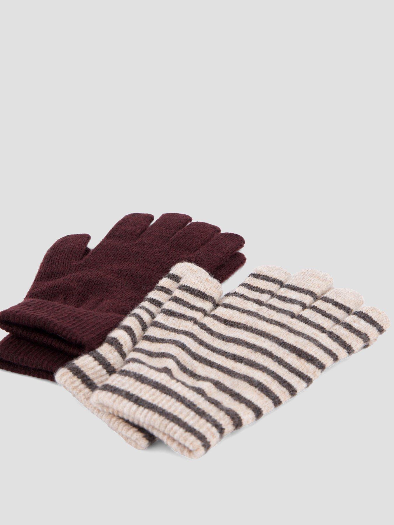 Image 2 of 6 of The Very Collection Womens 2 Pack Ribbed Cuff Knit Gloves - Multi