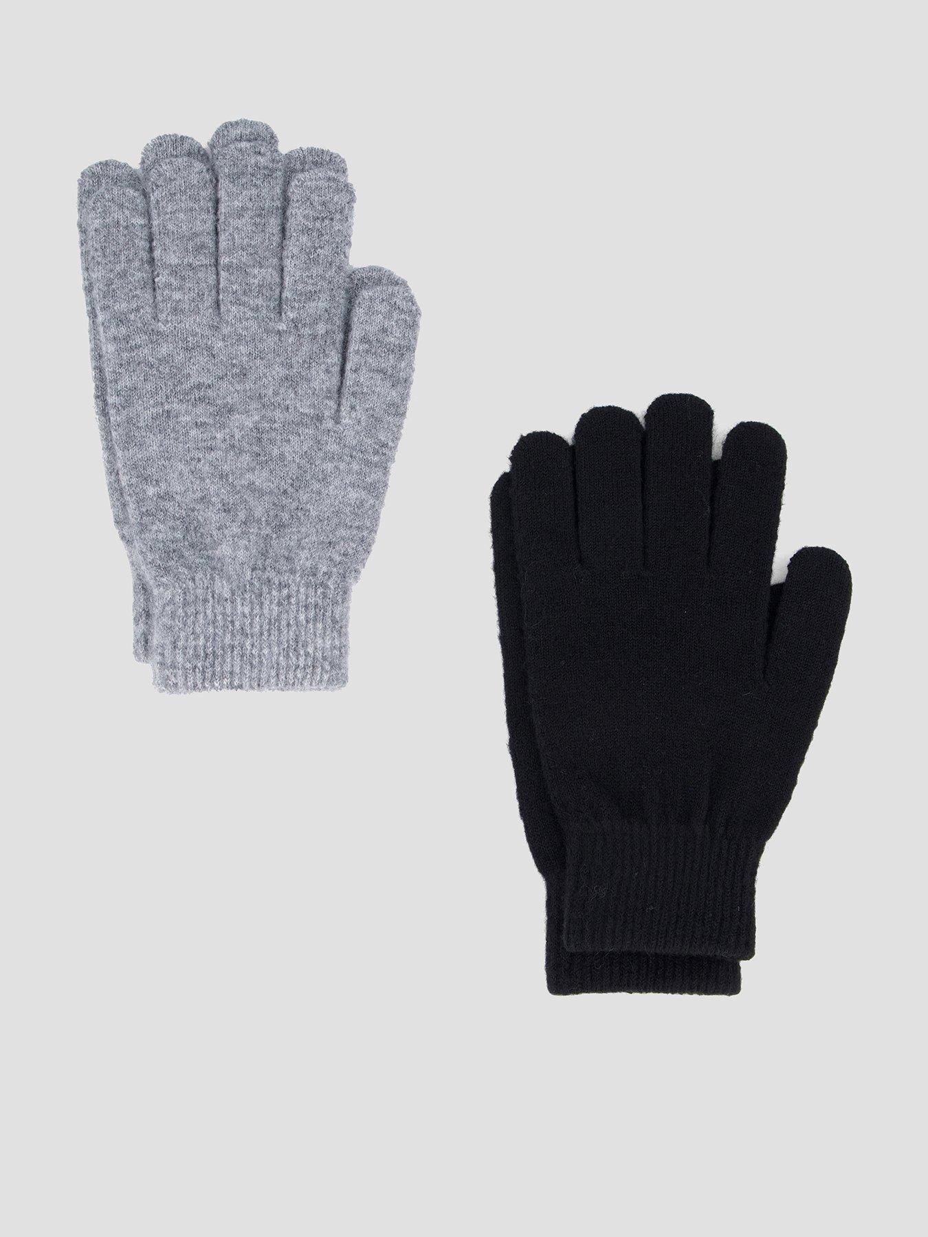 Image 1 of 6 of The Very Collection Womens 2 Pack Ribbed Cuff Knit Gloves - Multi