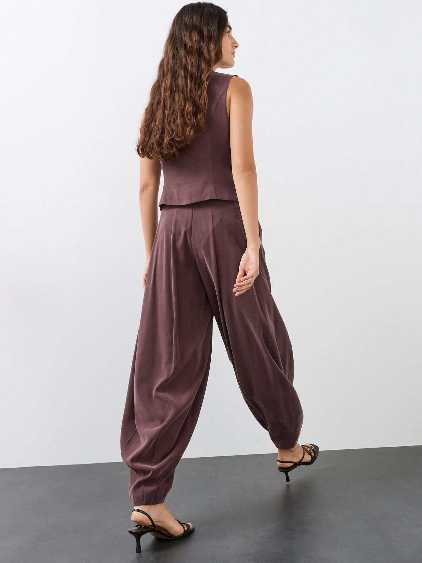 Image 2 of 7 of The Very Collection Womens Sleeveless Tailored Button Front Waistcoat - Purple