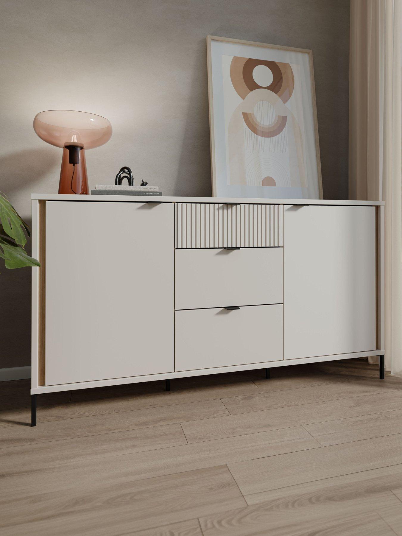 Image 1 of 7 of Seravel Sideboard - Sand/Oak
