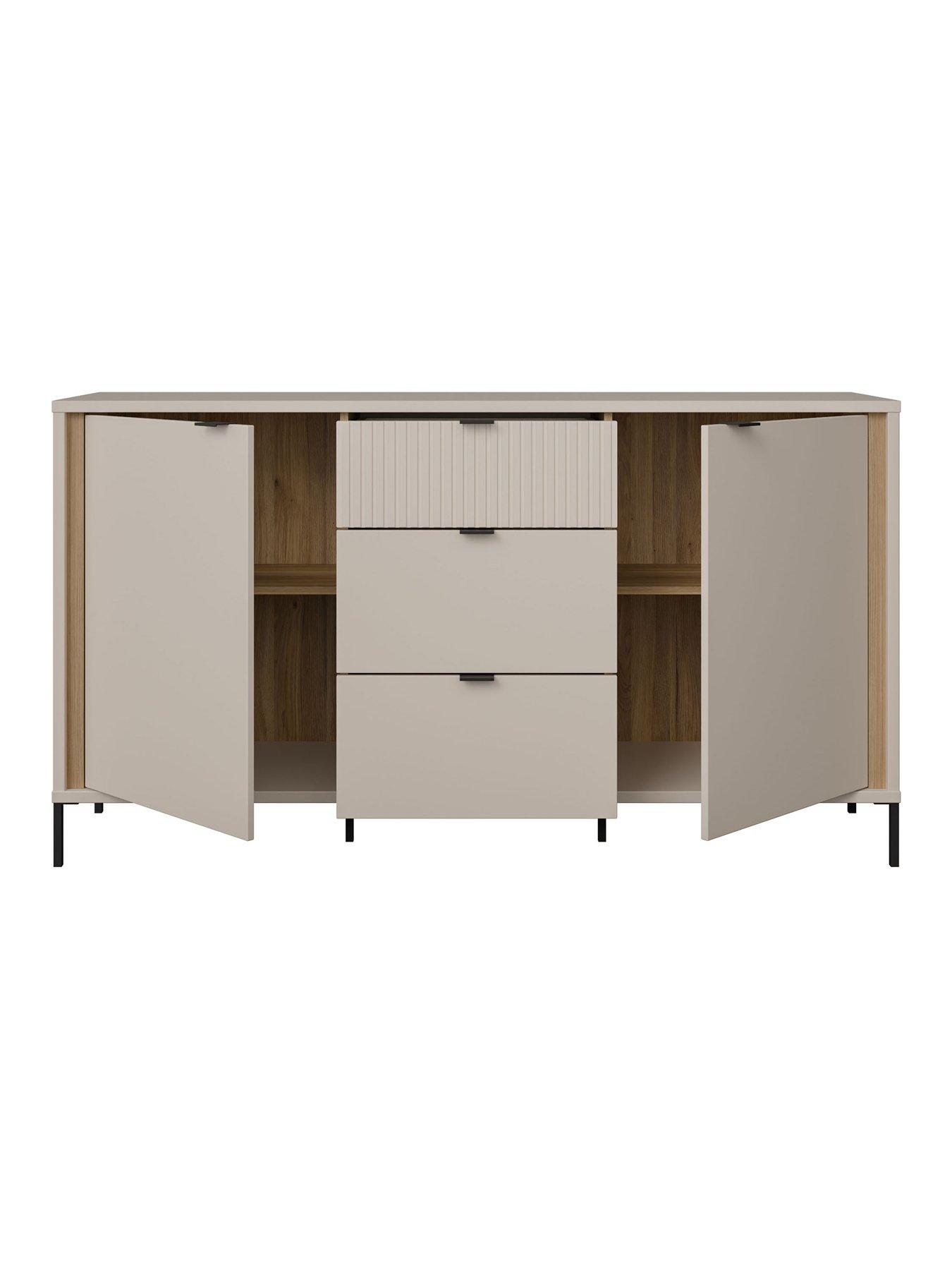 Image 3 of 7 of Seravel Sideboard - Sand/Oak