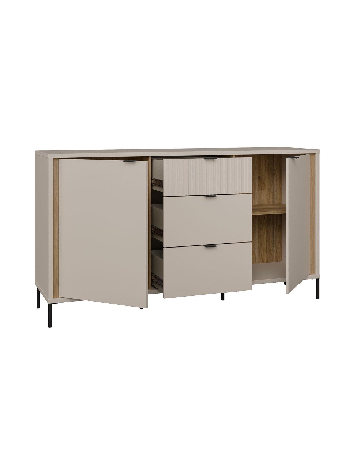 Image 5 of 7 of Seravel Sideboard - Sand/Oak
