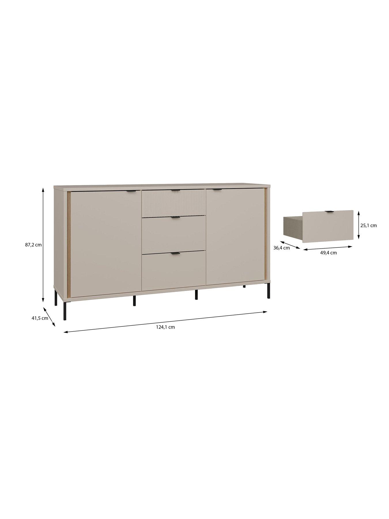 Image 6 of 7 of Seravel Sideboard - Sand/Oak