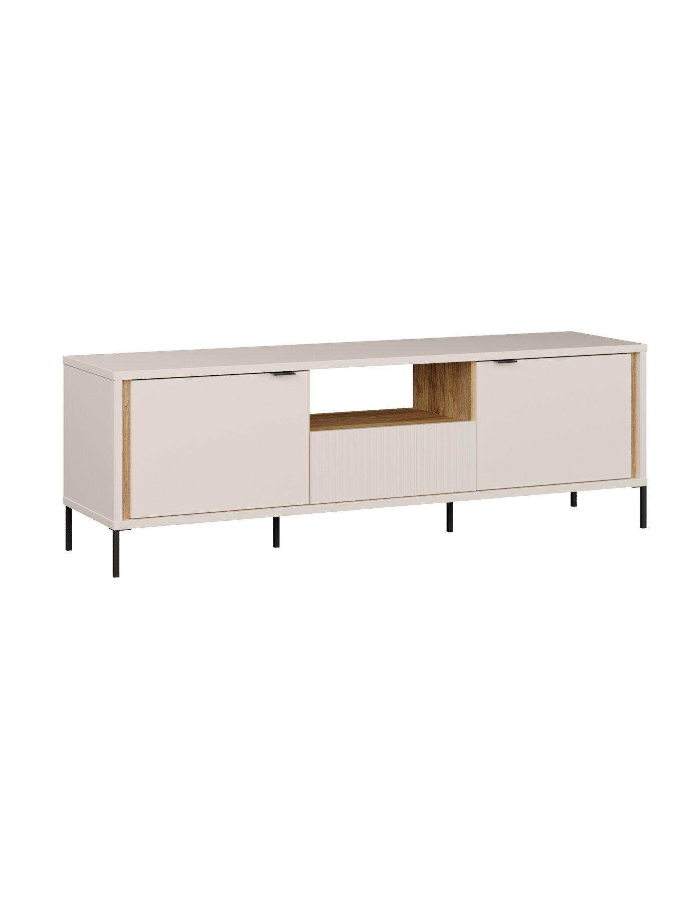 Image 3 of 6 of Seravel TV&nbsp;Unit - Sand/Oak&nbsp;-&nbsp;fits Up To 70 Inch