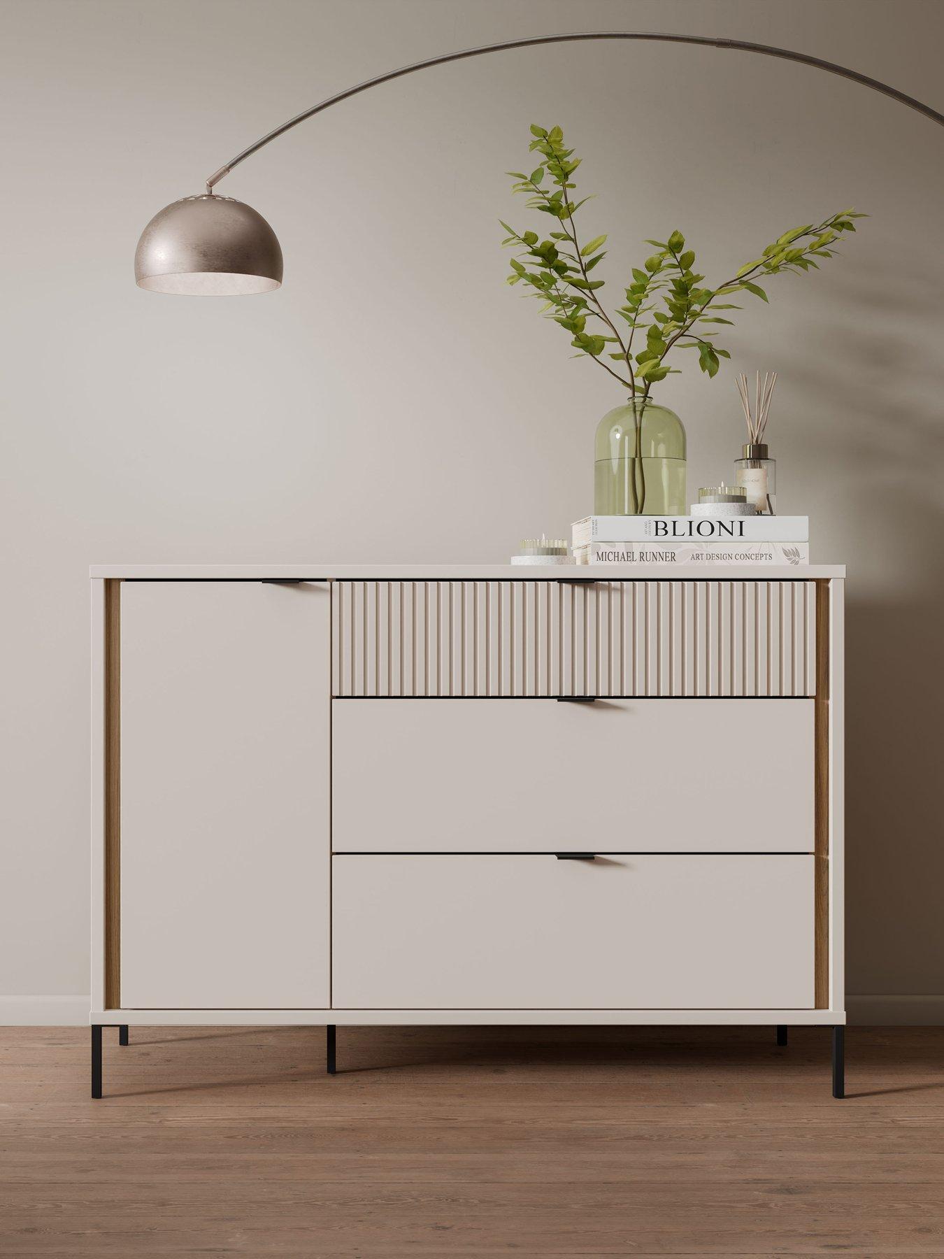 Image 1 of 7 of Seravel Small Sideboard - Sand/Oak