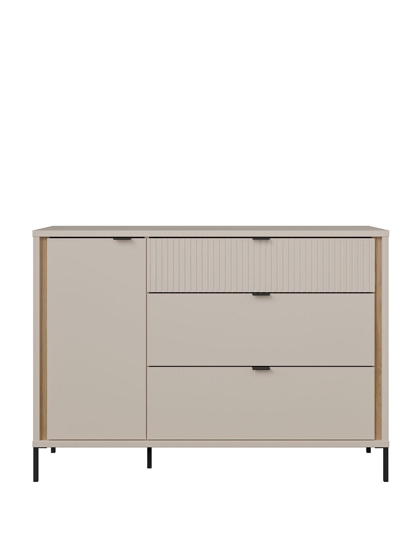Image 2 of 7 of Seravel Small Sideboard - Sand/Oak