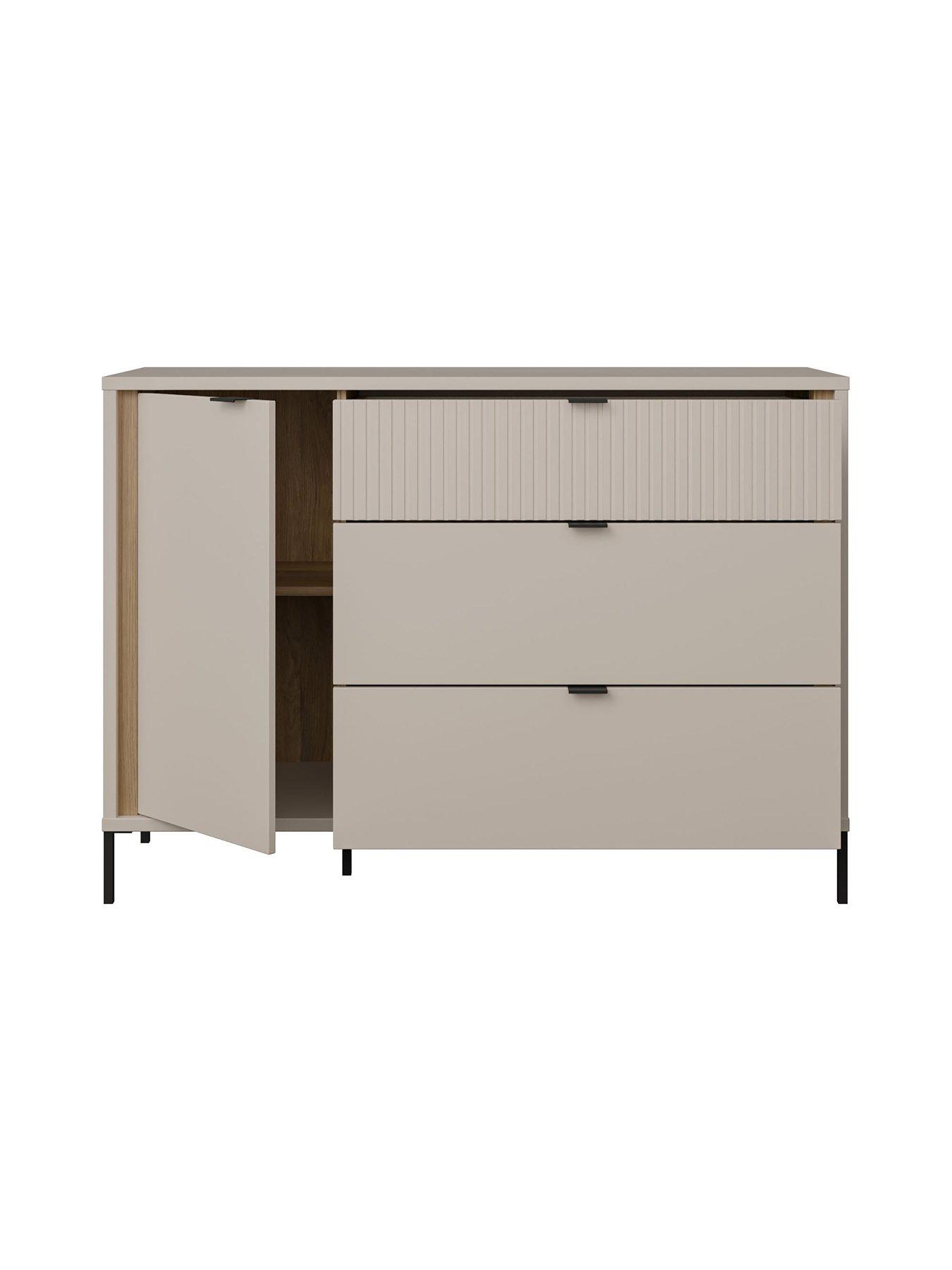 Image 3 of 7 of Seravel Small Sideboard - Sand/Oak