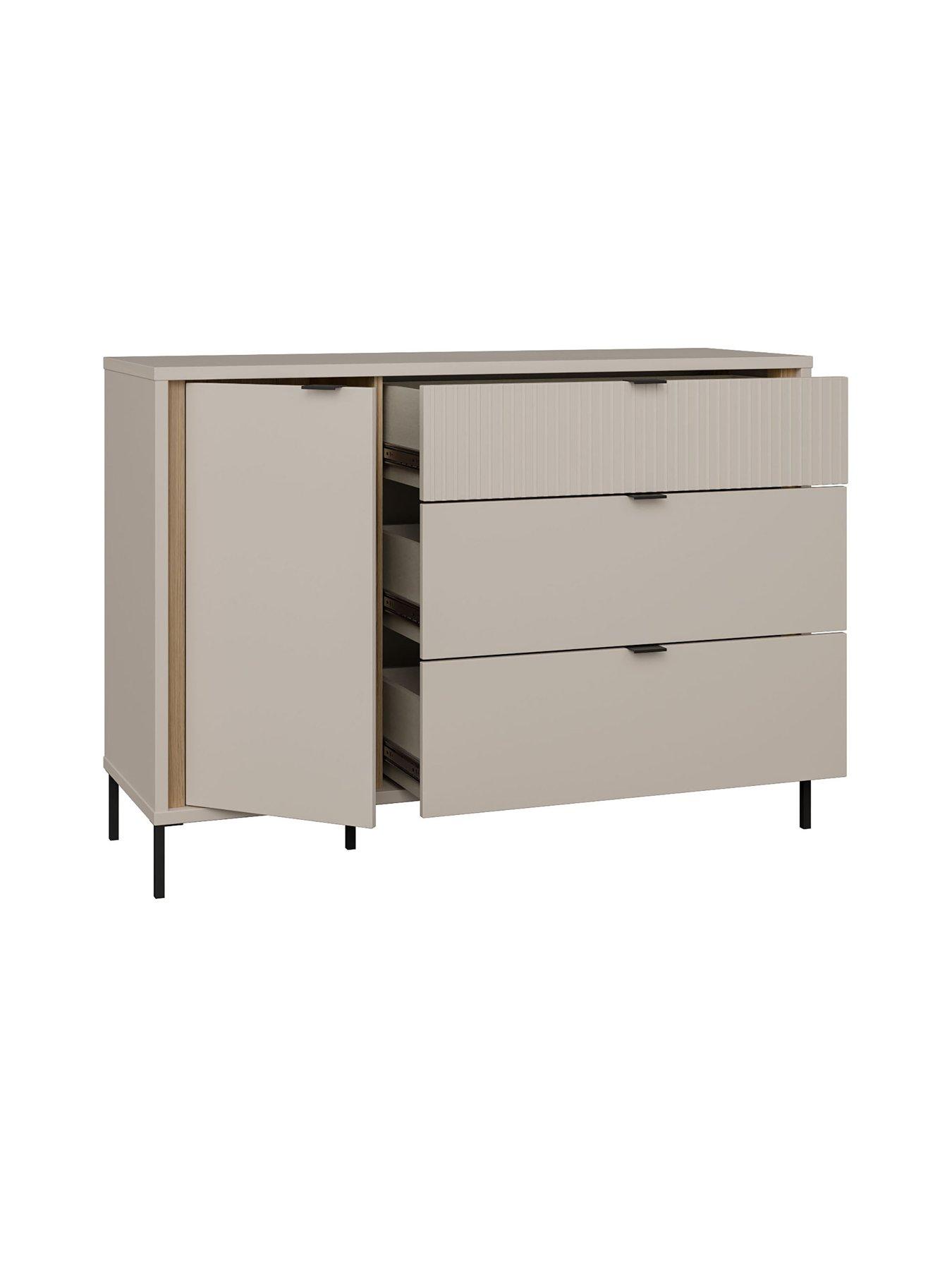 Image 5 of 7 of Seravel Small Sideboard - Sand/Oak