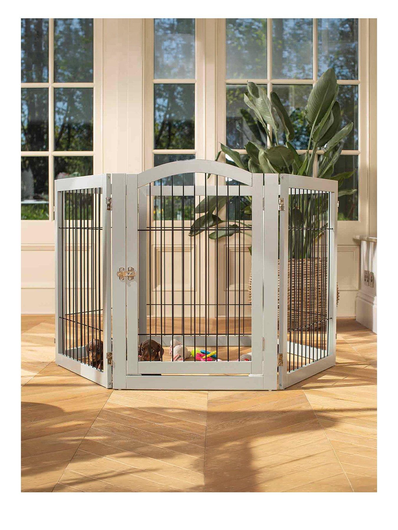 Lords And Labradors L &L Wooden Puppy Play Pen Grey