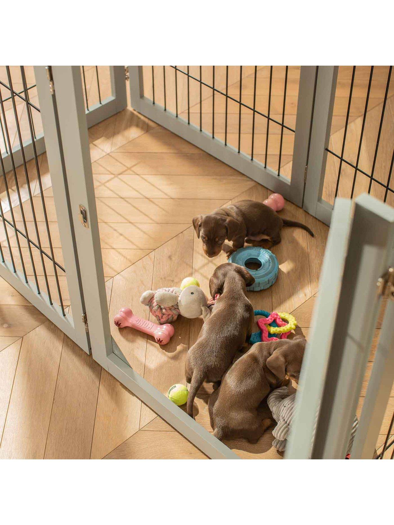 Image 5 of 5 of Lords and Labradors L&amp;L Wooden Puppy Play Pen Grey