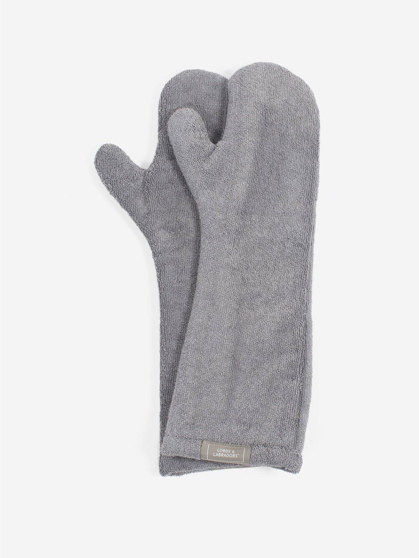 Image 2 of 6 of Lords and Labradors Bamboo Drying Mitts in Gun Metal by Lords &amp; Labradors
