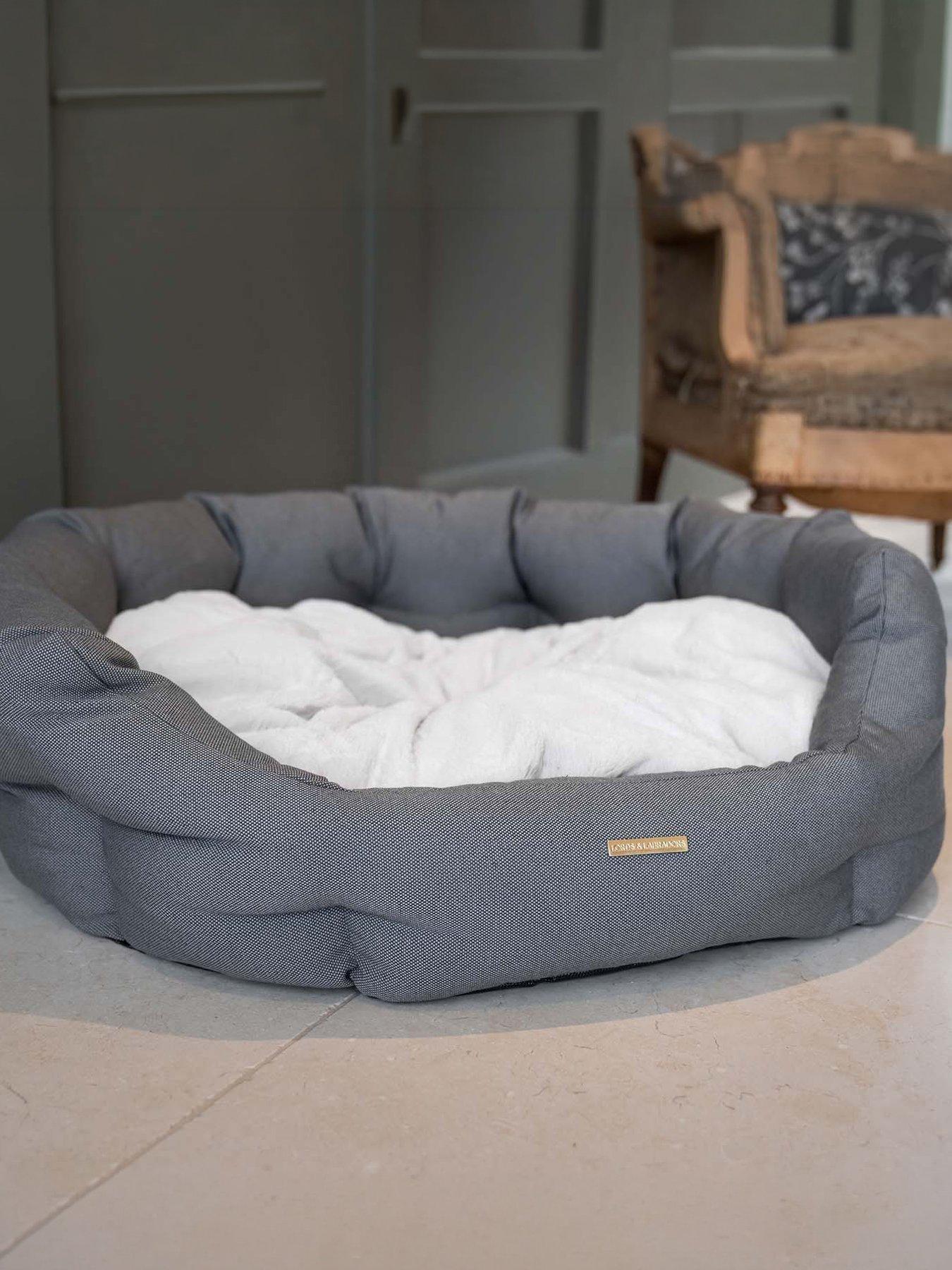 Lords and Labradors Lords  &  Labradors Essentials Twill Oval Bed Slate L