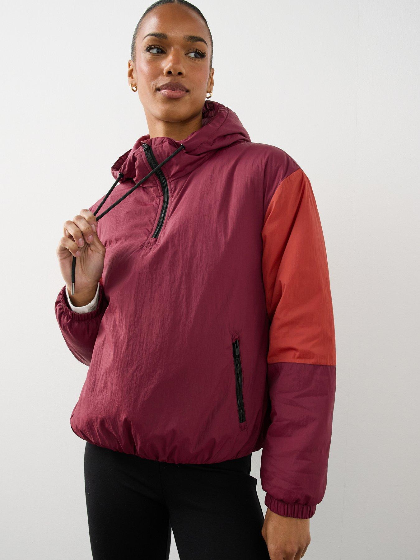 The Very Collection Popover Hooded Colour Block Jacket - Red