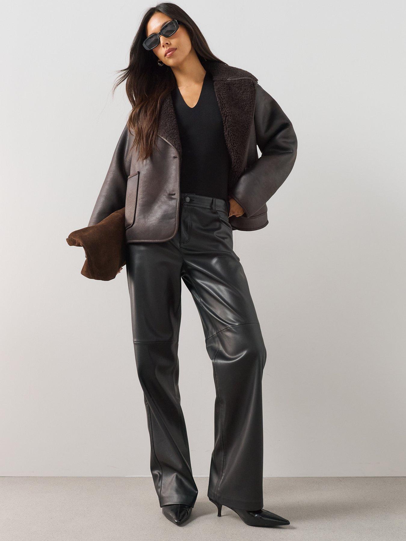 Image 3 of 7 of The Very Collection Faux Shealing Relaxed Jacket