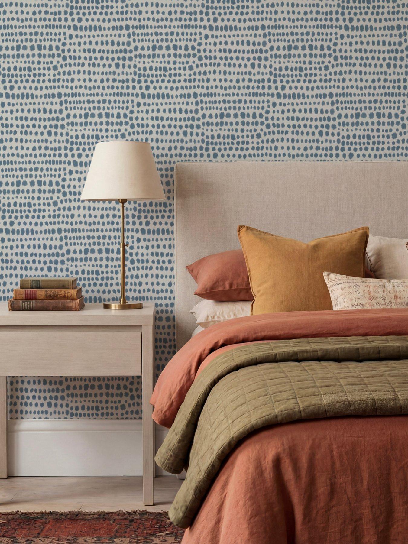The Very Collection Tribal Dot Blue Wallpaper
