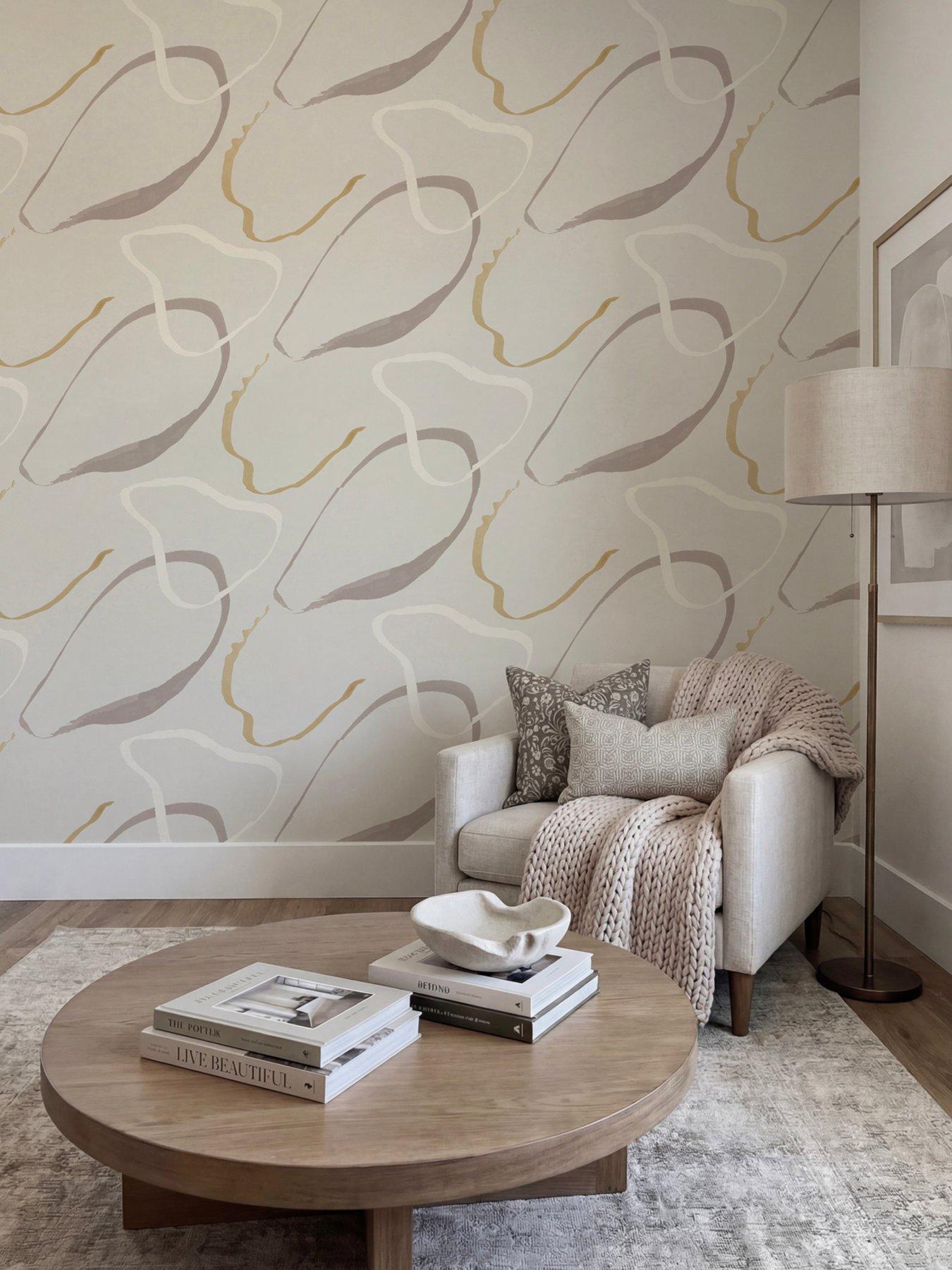 The Very Collection Abstract Lines Neutral Wallpaper