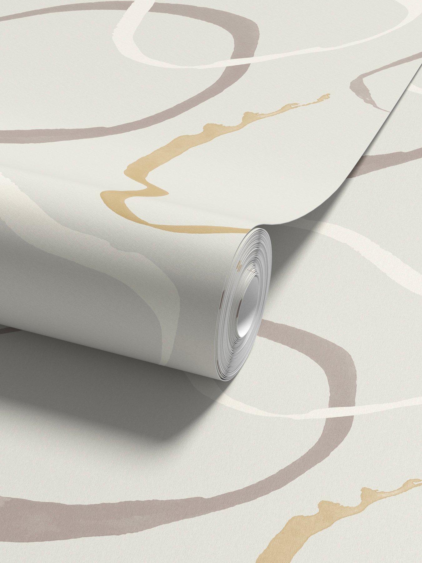 Image 3 of 4 of The Very Collection Abstract Lines Neutral Wallpaper