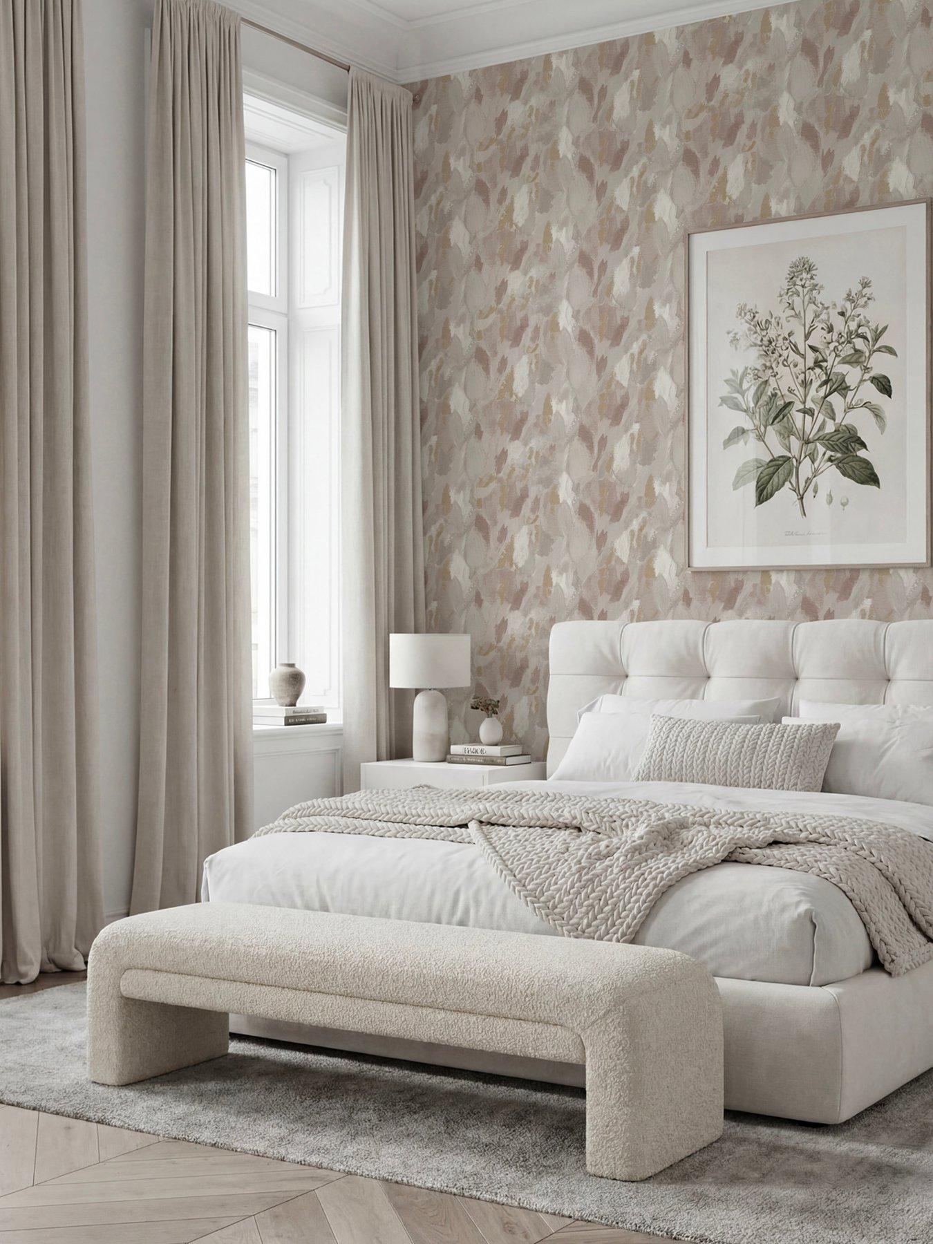 Image 1 of 4 of The Very Collection Painted Abstract Neutral Wallpaper