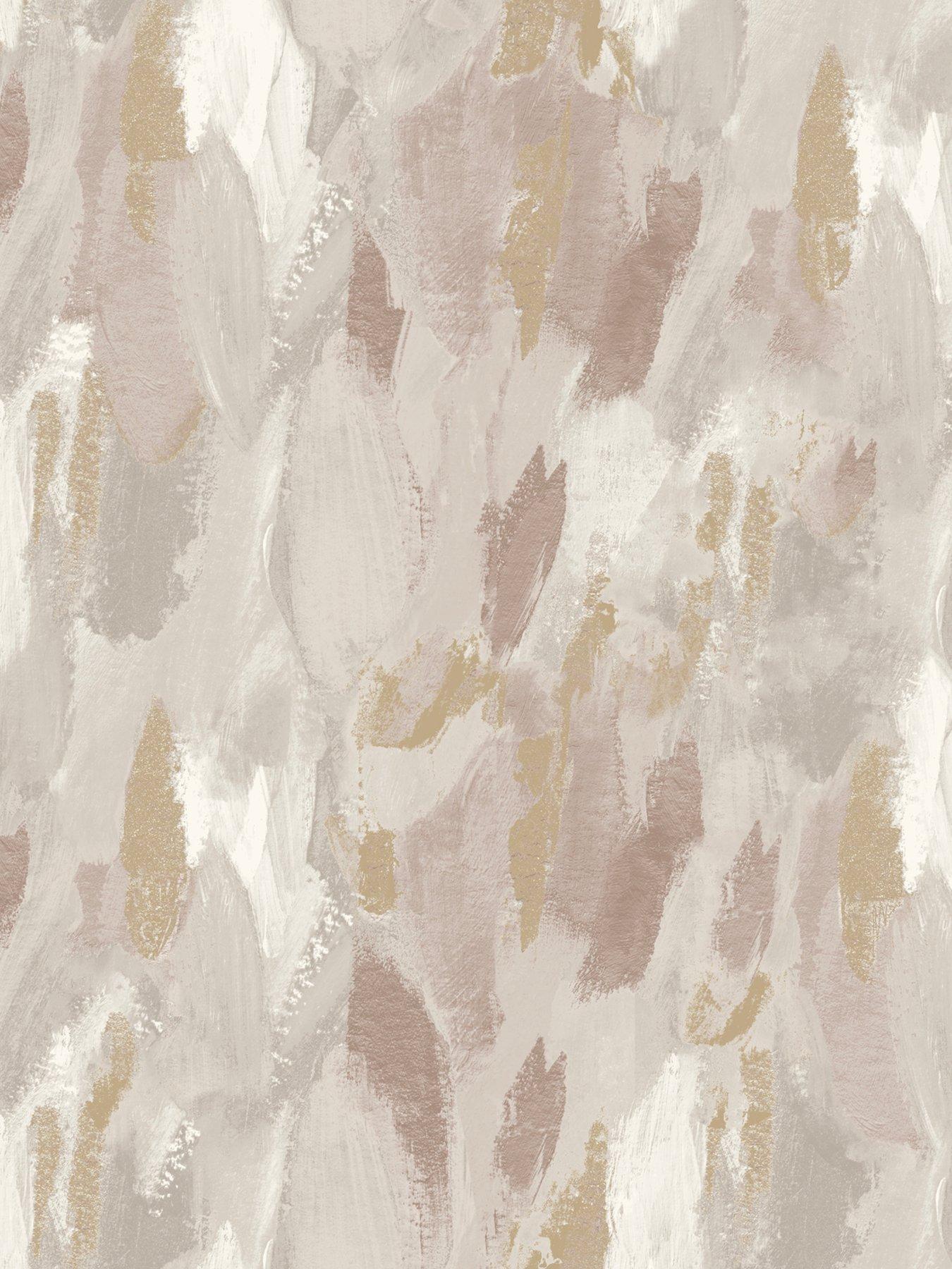 Image 2 of 4 of The Very Collection Painted Abstract Neutral Wallpaper