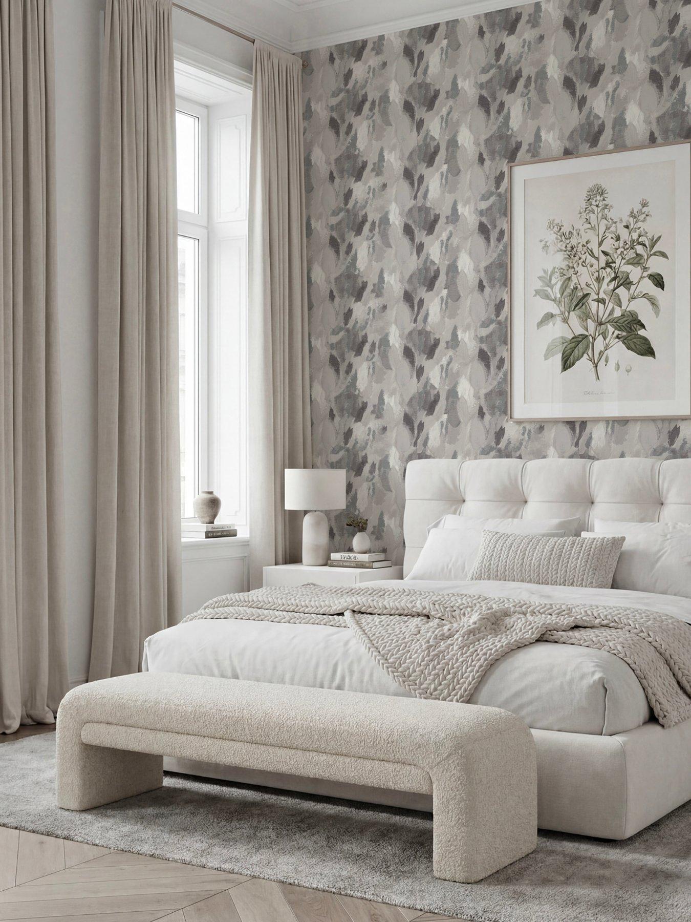 Image 1 of 4 of The Very Collection The Very Collection Painted Abstract Grey Wallpaper