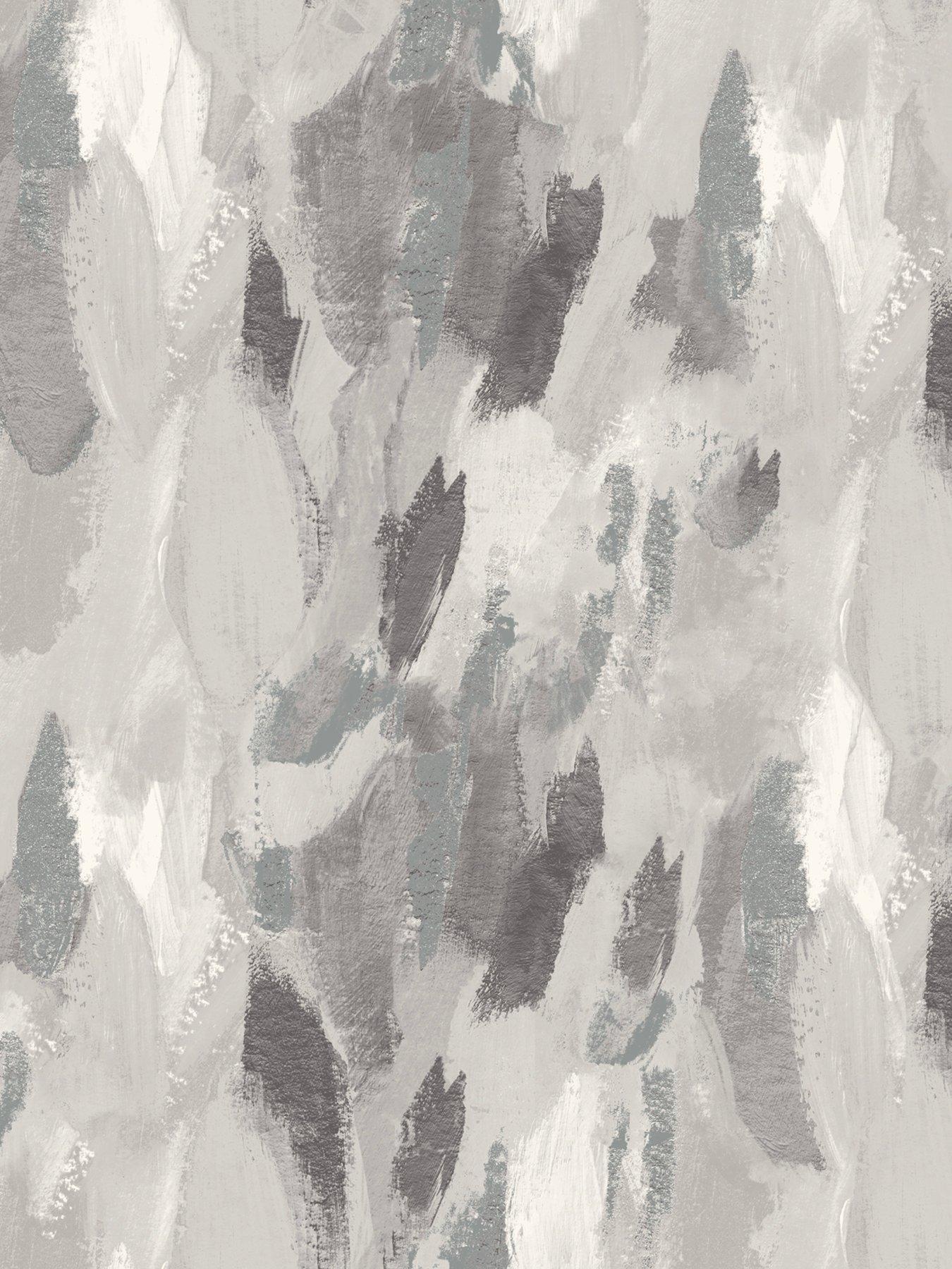 Image 2 of 4 of The Very Collection The Very Collection Painted Abstract Grey Wallpaper