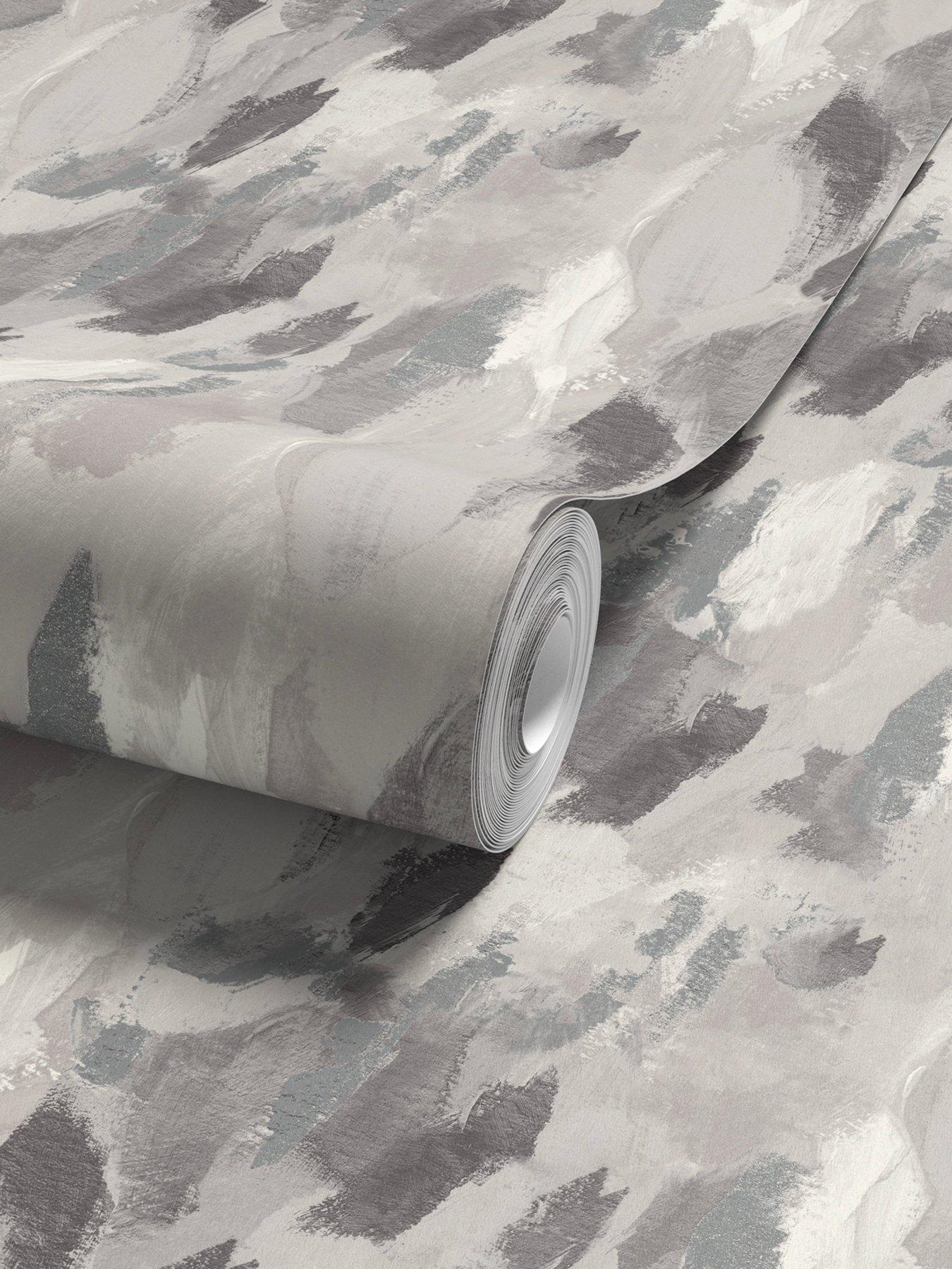 Image 3 of 4 of The Very Collection The Very Collection Painted Abstract Grey Wallpaper