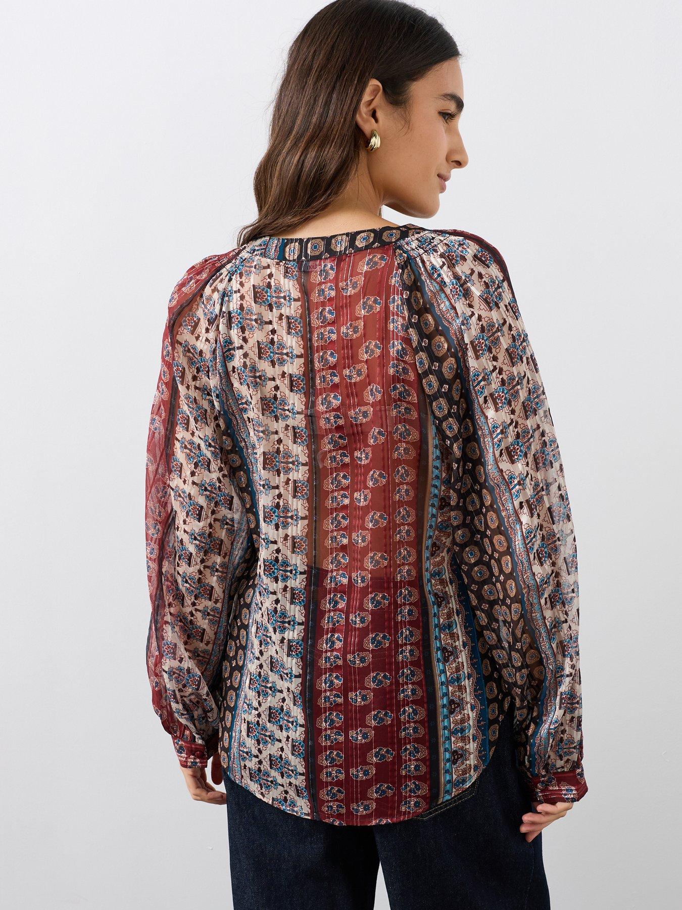 Image 2 of 7 of The Very Collection Printed Georgette Blouse