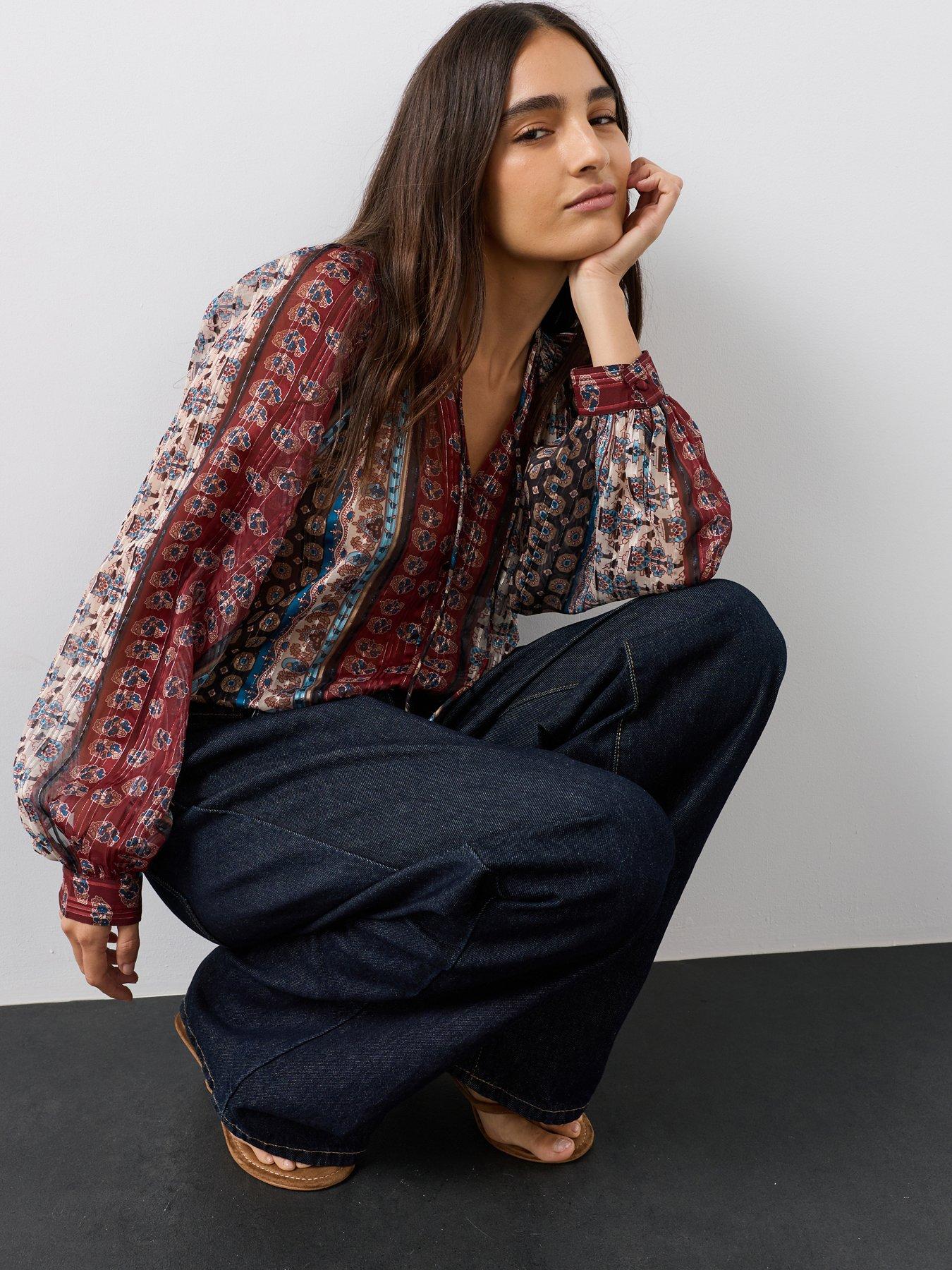 Image 4 of 7 of The Very Collection Printed Georgette Blouse