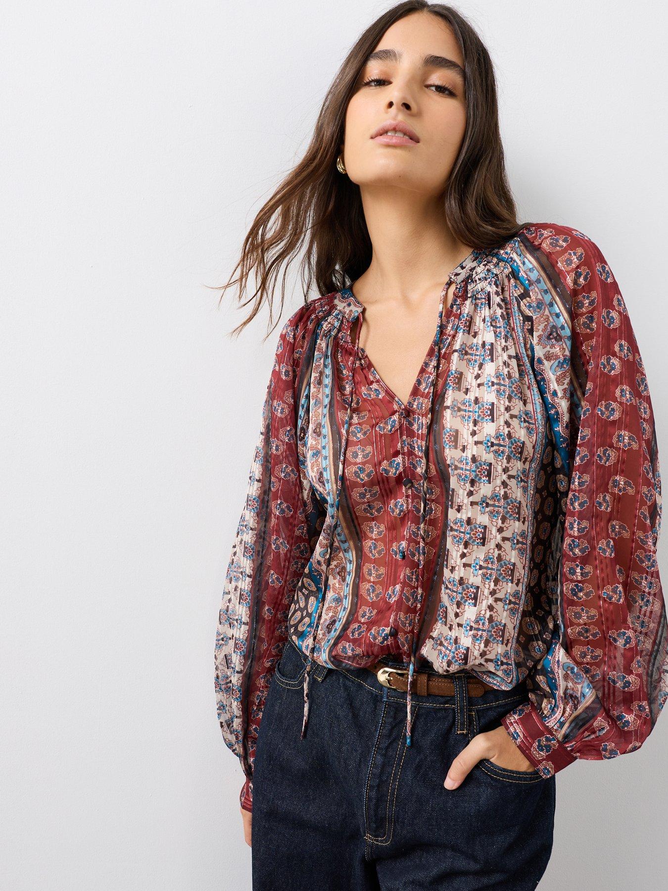 Image 5 of 7 of The Very Collection Printed Georgette Blouse