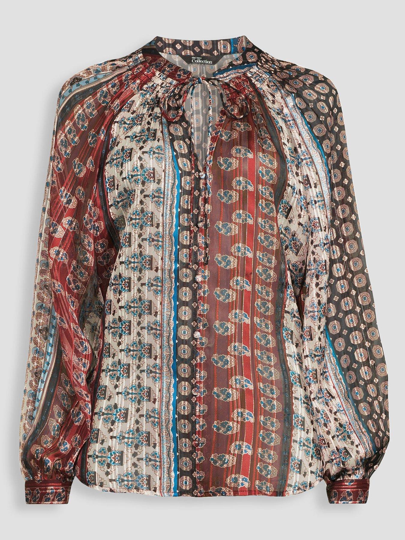 Image 7 of 7 of The Very Collection Printed Georgette Blouse