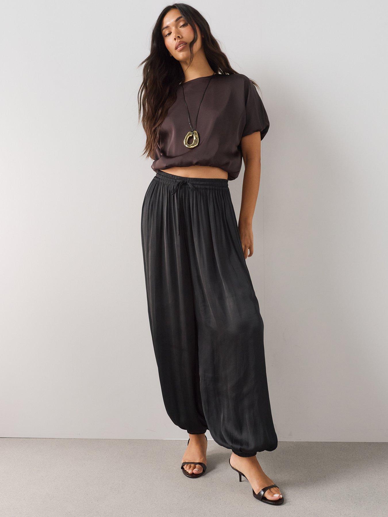 Image 3 of 7 of The Very Collection Bubble Hem Satin Blouse