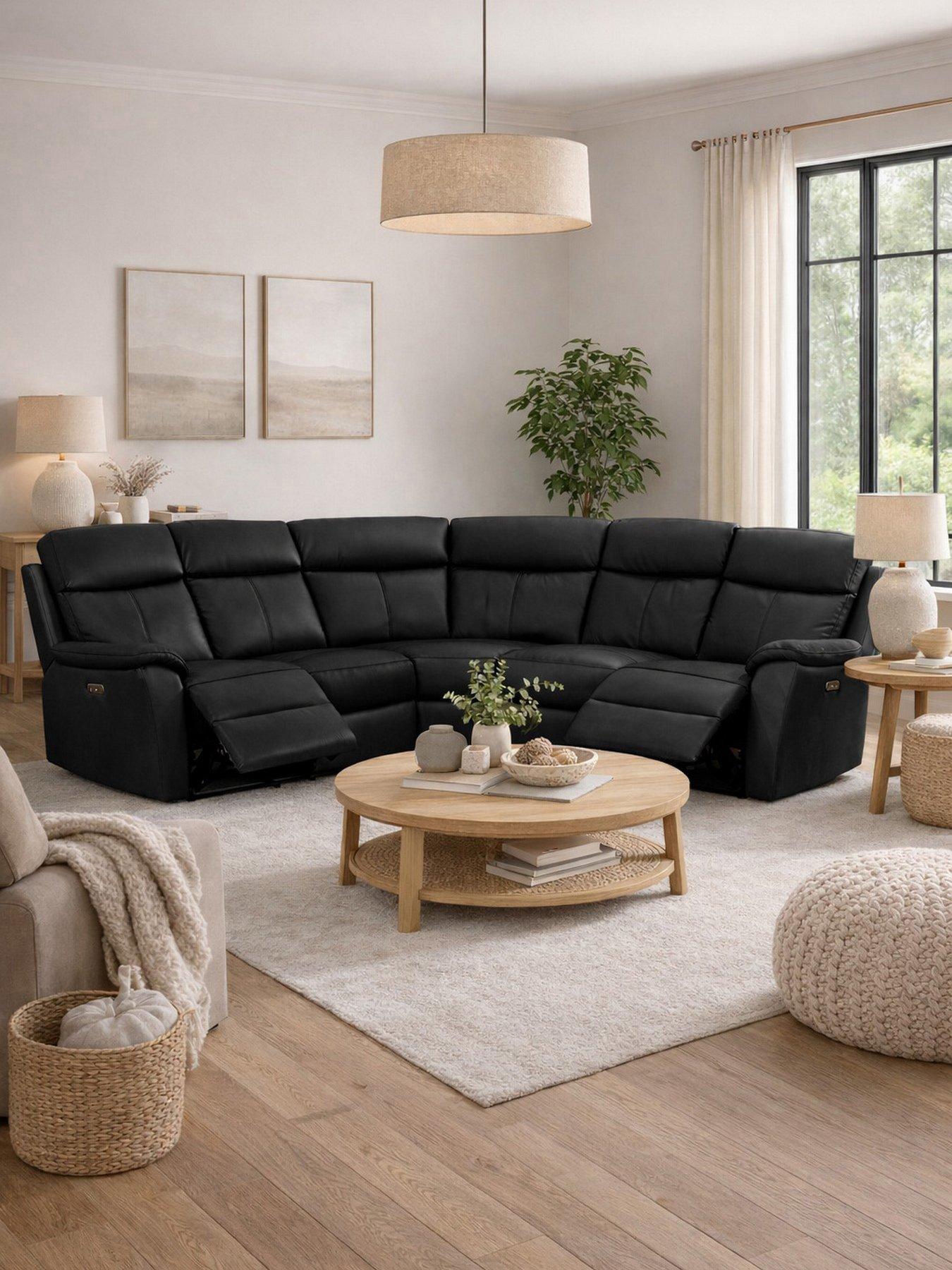 Aspire Kingsmere Leather Corner Recliner Sofa