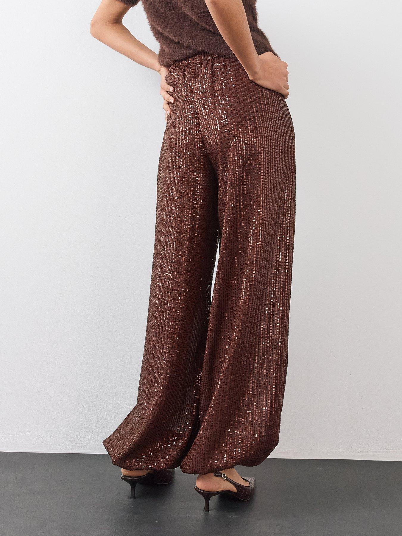 Image 2 of 7 of The Very Collection Sequin Balloon Trousers