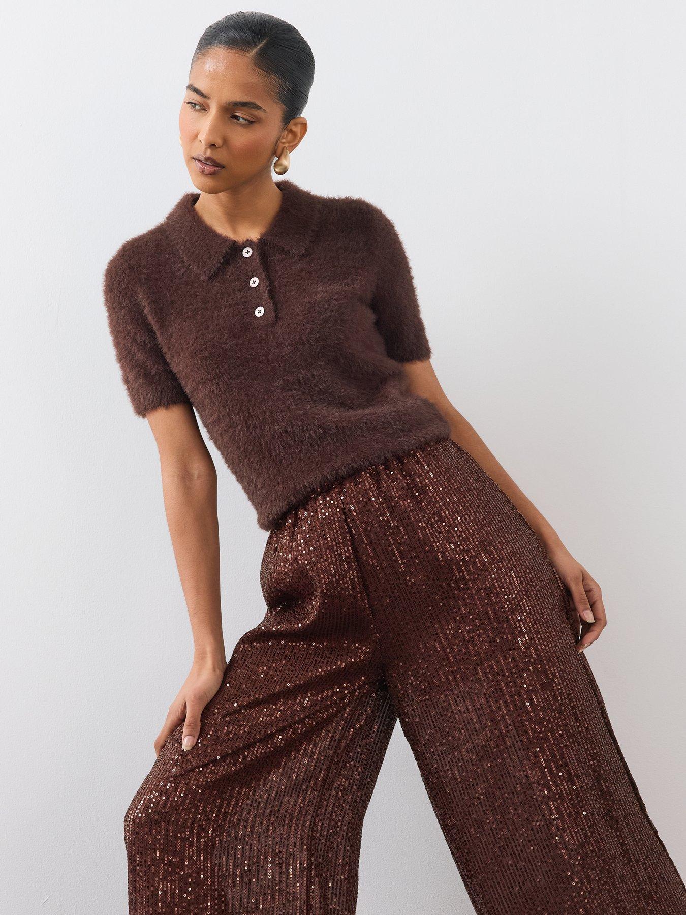 Image 5 of 7 of The Very Collection Sequin Balloon Trousers