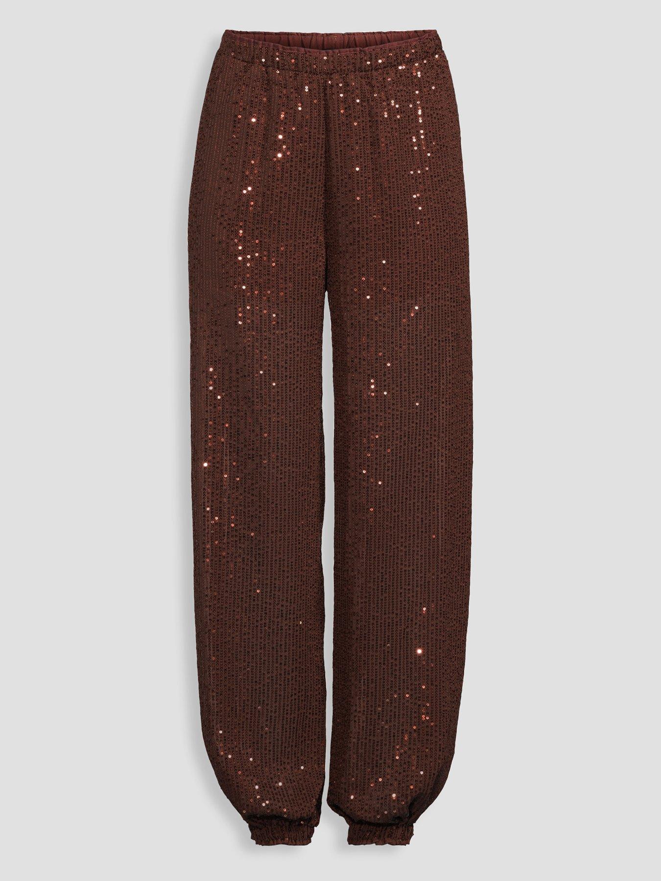 Image 7 of 7 of The Very Collection Sequin Balloon Trousers