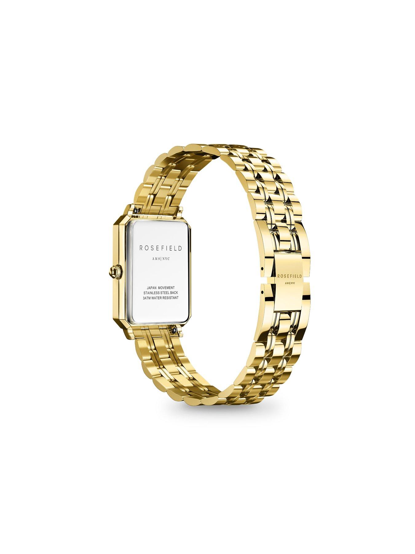 Image 3 of 5 of Rosefield OCTAGON XS Green MOP Dial Gold case and Bracelet