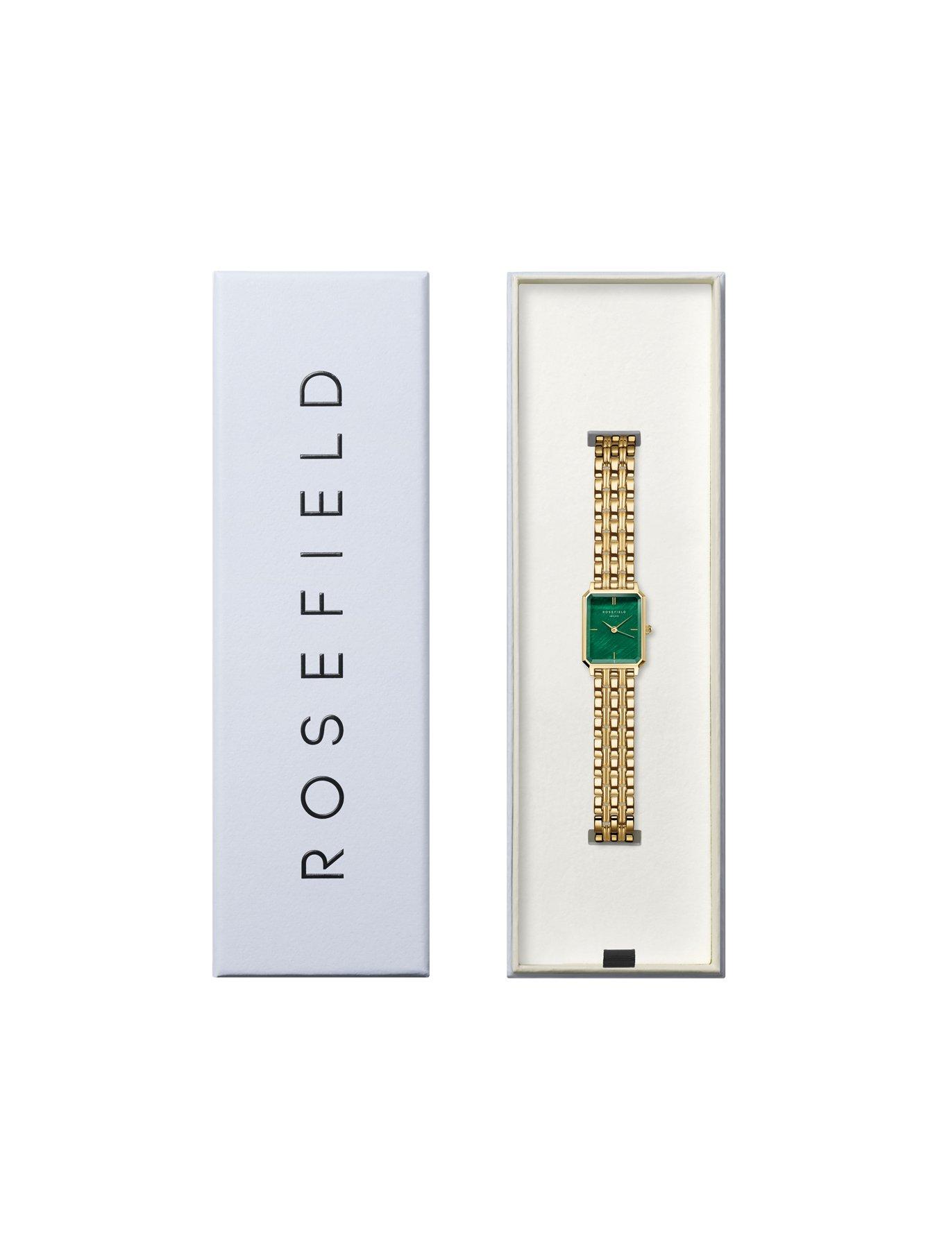 Image 4 of 5 of Rosefield OCTAGON XS Green MOP Dial Gold case and Bracelet