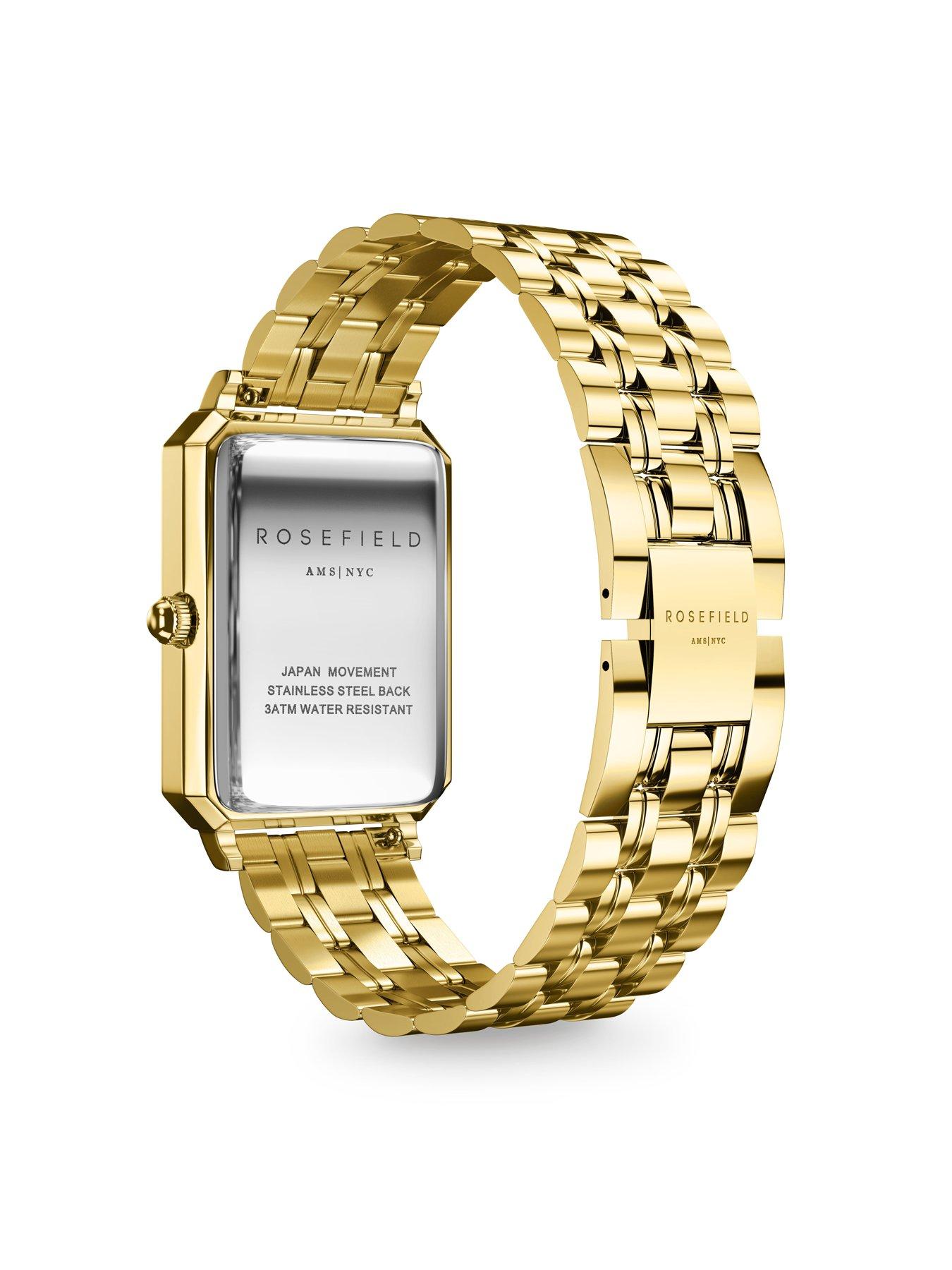 Image 3 of 7 of Rosefield OCTAGON  White Dial Gold Case and Bracelet