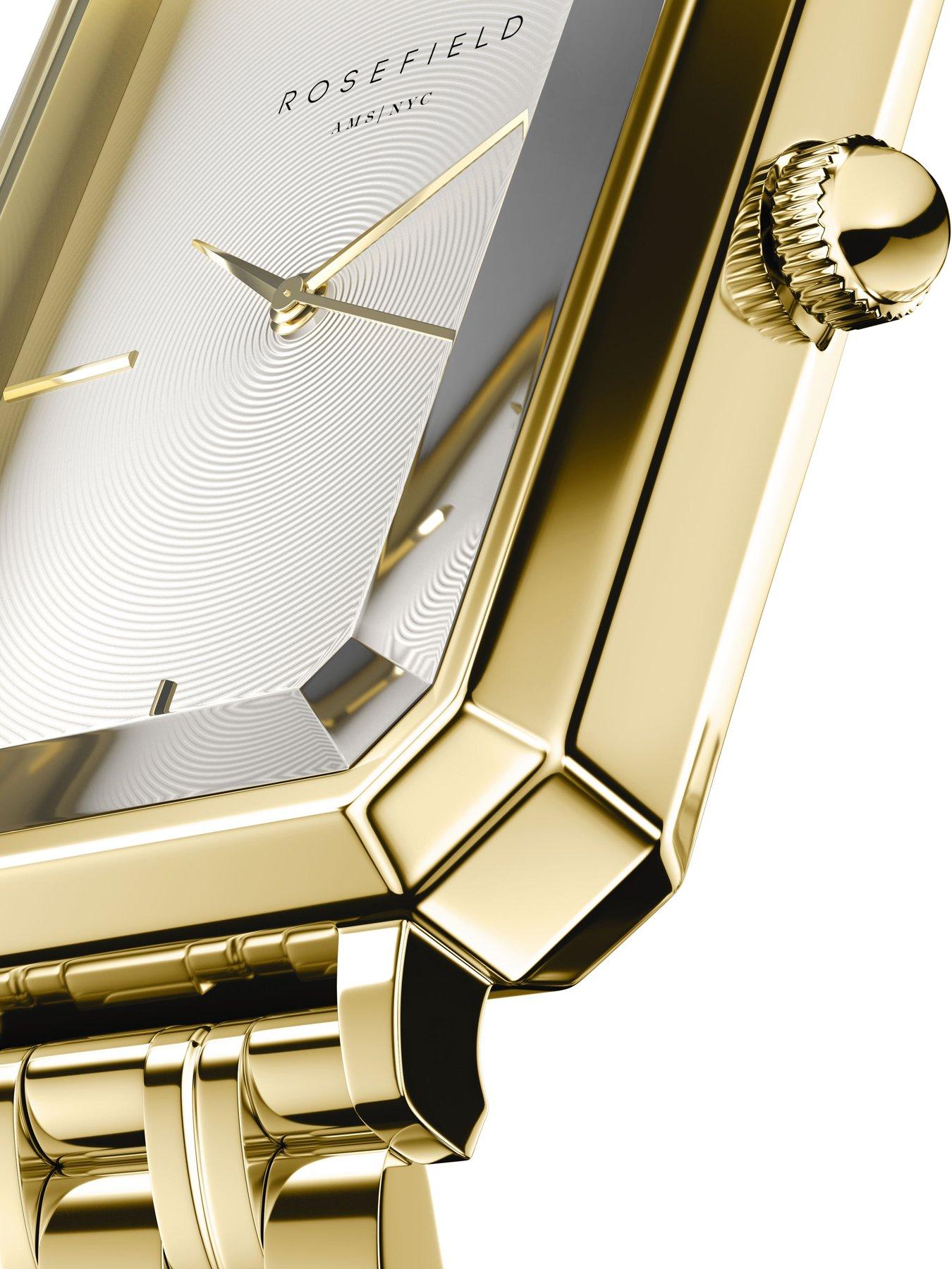 Image 4 of 7 of Rosefield OCTAGON  White Dial Gold Case and Bracelet