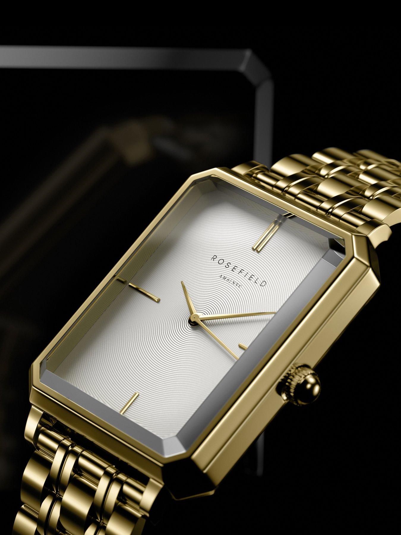 Image 7 of 7 of Rosefield OCTAGON  White Dial Gold Case and Bracelet