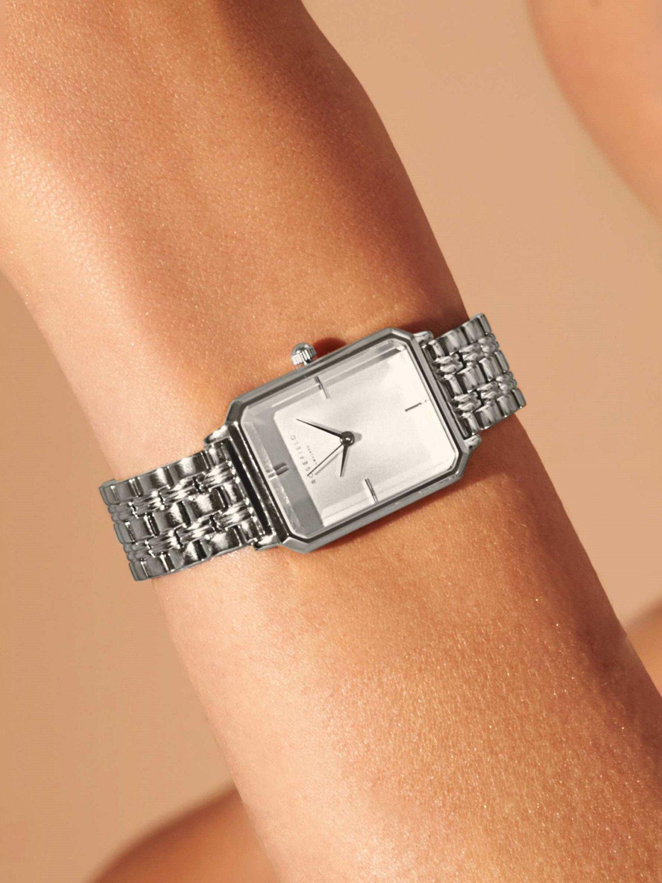 Image 5 of 5 of Rosefield OCTAGON  White Dial Steel Case and Bracelet