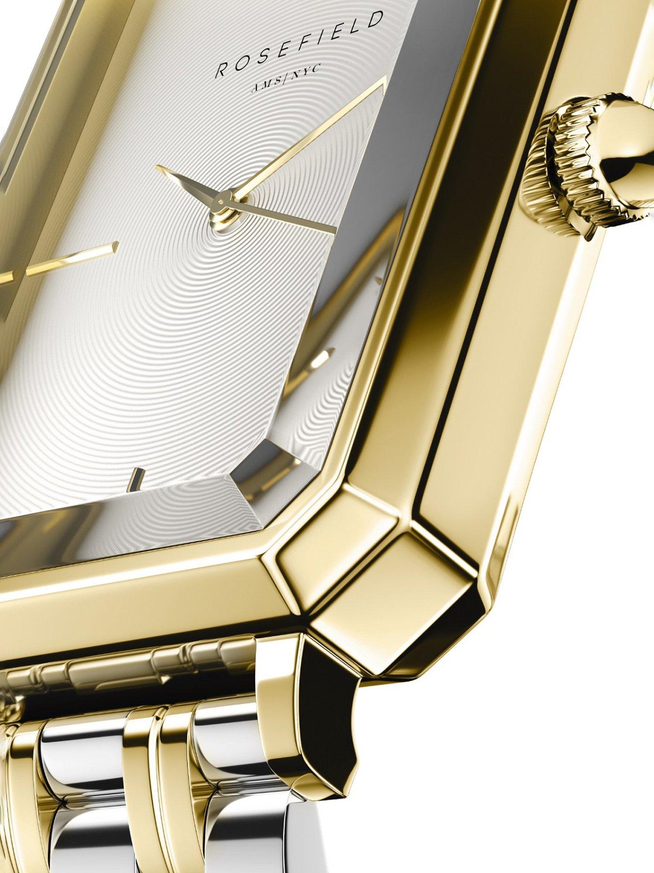 Image 2 of 4 of Rosefield OCTAGON  Two Tone White Dial Steel Case and Bracelet