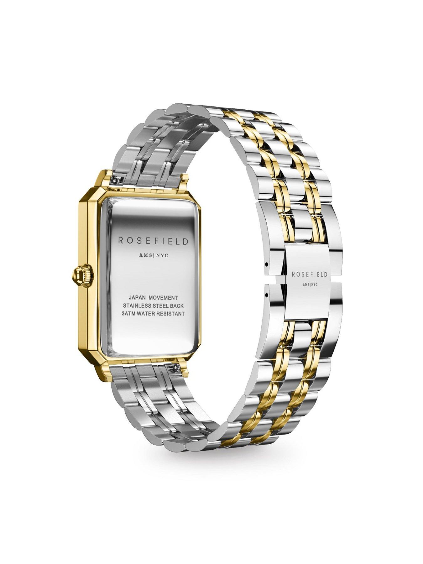 Image 3 of 4 of Rosefield OCTAGON  Two Tone White Dial Steel Case and Bracelet