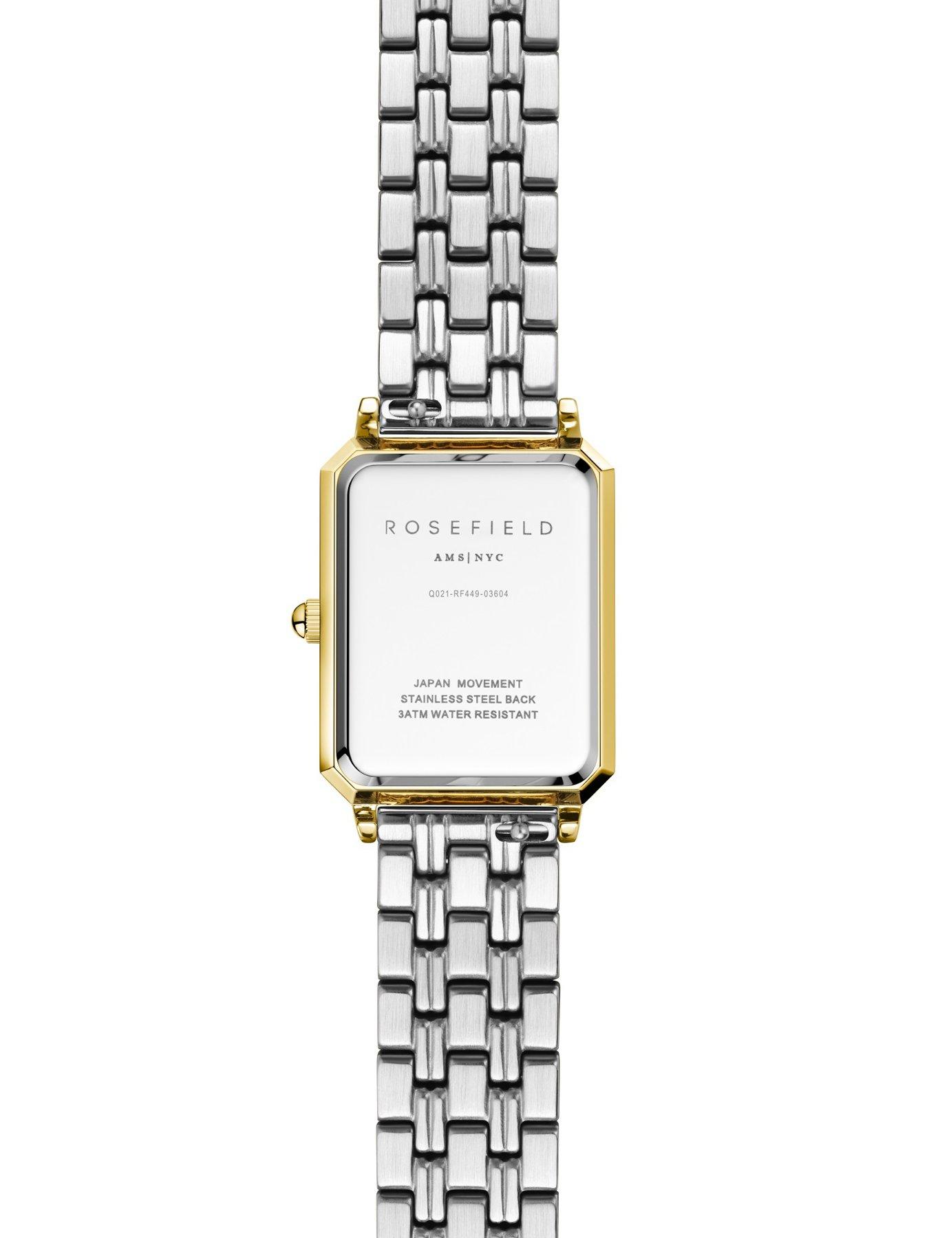 Image 4 of 4 of Rosefield OCTAGON  Two Tone White Dial Steel Case and Bracelet
